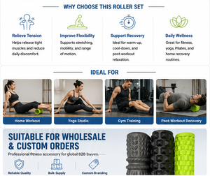 Outil d'entraînement à <span class=keywords><strong>la</strong></span> flexibilité corporelle et à l'équilibre, coussin de massage, rouleau de yoga, reformers de Pilates, entraînement du cou et de <span class=keywords><strong>la</strong></span> taille, relaxation, matériau PU - Product Image 4