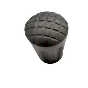 Accessoire de bâton de marche en plastique noir avec embout en caoutchouc antidérapant à tête convexe et couvre-pied en maille pour bâton de randonnée d'extérieur - Product Image 3