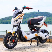 Grande moto électrique tout-terrain robuste 50 km/h 48V/60V/72V avec cadre en acier, fourche à suspension et moteur 500W-2000W pour adultes