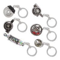 Porte-clés mini en alliage de zinc massif, motif HuiSui, pièce automobile, jante métallique, roue, nouveauté