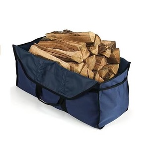 Porte-bûches grand format gratuit, sac fourre-tout en toile durable pour transporter du bois - Simple, facile à utiliser, extrémité fermée pour cheminée - Product Image 3