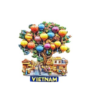 Magnete per Frigorifero in Resina 3D di Hoi An Vietnam, Lanterna su Strada Antica, Souvenir di Viaggio, Decorazione per la Casa - Product Image 5