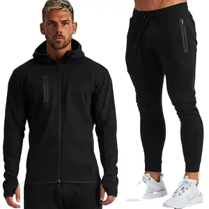 Men's zipper quick-drying wear athletic workwear men's hoodies and sweatshirts high thread count men's training wear sets