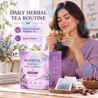 Sachets de thé bien-être aux herbes pour femmes 2,5g x 30 Mélange botanique Formule personnalisée OEM ODM Marque privée Fournisseur en gros d'usine de thé