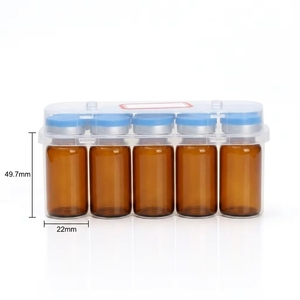 Glass Injection Vials with <b>Rubber</b> Stopper 10ml Sterile Empty Ampoule Bottle Depyrogenated Pharmaceutical Liquid Packaging Vial - Product Image 3
