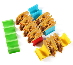 Ensemble de 6 supports de support de support de <span class=keywords><strong>style</strong></span> plateau de camion de taco pouvant contenir jusqu'à 4 <span class=keywords><strong>tacos</strong></span> chaque matériau de santé ABS très dur et robuste - Product Image 1