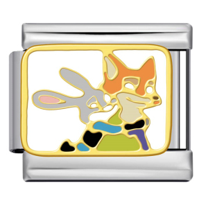 Custom Hot Sales <b>Couple</b> Cute Fox Rabbit Cat Italian Charm Link Fit 9mm Stainless Steel <b>Bracelet</b> DIY Jewelry Factory Wholesale - Product Image 6