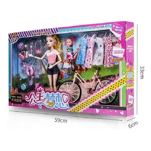 Hot selling pretty dolls kit beautiful Princess toy set children's doll dress-up plastic doll toy prefer gift for girls