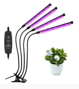 2021 hotsale Großhandel Vollspektrum-Timer dimmbar 40W 27W 18W 4 Kopf Flexibler Clip Innen LED-Wachstums lichter