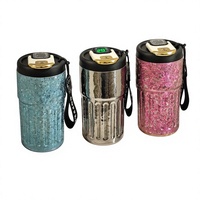 Mug à café isotherme portable en titane pur avec affichage de la température, double usage, thermos, tasse cadeau, design minimaliste moderne