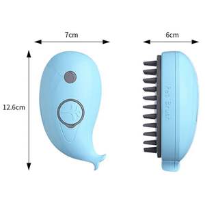 Nuevo Diseño Cepillo de Vapor para Mascotas con Carga Automática, Cepillo Pulverizador para Gatos, Masajeador de Belleza, Cepillo de Vapor de Plástico para Gatos Modelo Ballena con Interfaz USB - Product Image 4