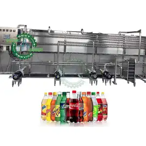 Có ga nước chanh nước trái cây rượu vang tự động SUS304 phun nước nhựa pet chai nóng lên máy