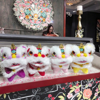 Peluche écologique de style chinois, lion gardien de la danse, mini lion de danse porte-bonheur, peluche du Nouvel An chinois