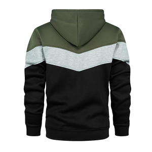 เสื้อฮู้ดดี้ลำลองผู้ชายสำหรับฤดูหนาว ผ้าโพลีเอสเตอร์ 100% แขนยาว แบบสวม ลายเรียบ ผ้าถัก ป้องกันการยับ ดีไซน์มีซับใน - Product Image 4