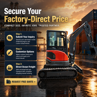 Excavator Mini XG35U Langsung dari Pabrik, Mini Excavator 3.5 Ton Mesin Yanmar CE EPA Euro 5 Kabin untuk Konstruksi Penggalian Parit