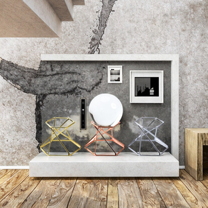 Modern zarif çevre dostu altıgen Metal standı katlanabilir kolay montaj kaya fosil mercan ekran ev için küçük kristal tutucu - Product Image 4