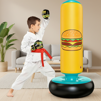 Sac de frappe gonflable en PVC sur pied pour le kick-boxing, autoportant, à remplir de sable/eau, pour la relaxation et l'entraînement