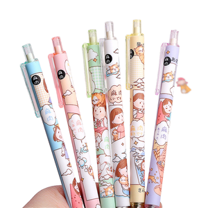 Di alta qualità borsa di scuola Kawaii carino ufficio cancelleria penne Gel per rosa nero 0.5mm penna di plastica Fine Design misto creativo fantasia - Product Image 1