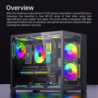SNOWMAN Cpu Cooler 4 Heat Pipes Rgb Cpu Fan Am4 Am5 LGA1200 2011 Pc Processor Air Cooling Fans Cpu Radiator
