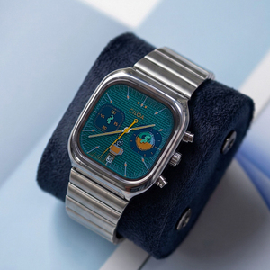 Montre carrée pour homme CILOA, boîtier en acier inoxydable, chronographe vintage, montre-bracelet avec logo personnalisé, luxe et mode - Product Image 3