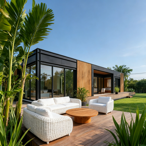 Maison modulaire contemporaine Solution moderne en acier léger pour maison de <span class=keywords><strong>jardin</strong></span> Villas Immeubles de bureaux Chambres à coucher Cuisines Salles de bains Hôtels - Product Image 1