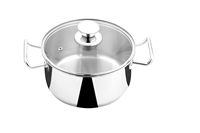 Plat à casserole portable en acier inoxydable avec couvercle en verre idéal pour le stockage des aliments Roti parfait pour l'exportation domestique à un prix abordable