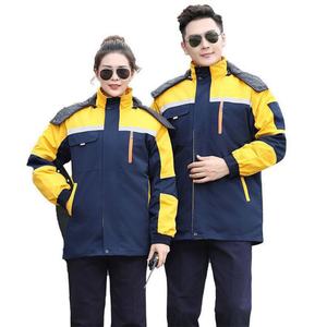 Vêtements de travail d'hiver pour hommes, combinaisons de sécurité avec doublure amovible et réflecteurs, vêtements de travail - Product Image 4