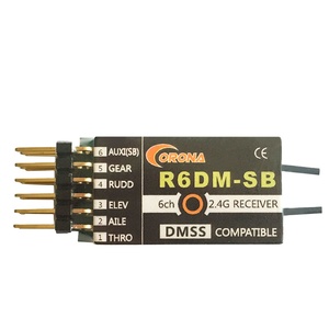 ตัวรับสัญญาณ Corona R6DM 6 ช่องสัญญาณ รองรับ JR <span class=keywords><strong>DMSS</strong></span> ความถี่ 2.4GHz วัสดุโลหะ สำหรับเด็กผู้ชาย - Product Image 1