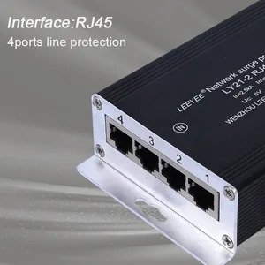 Protector contra sobretensiones RJ45 de 4 puertos, 100Mbps, protección contra rayos spd