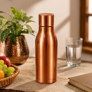 Botella Térmica de Cobre, Diseño Minimalista, Botella de Agua Portátil para Viajes - Product Image 1