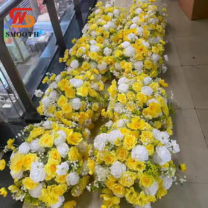 SMOOTH Wedding <b>Artificial</b> Mixed Yellow Flower Ball Classic Style Venue Stage Decoration Flower Ball for Events - Product Image 4