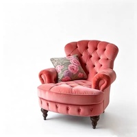 Vente directe usine – Fauteuil de salon individuel de luxe léger américain, style médiéval avec boucle, canapé paresseux personnalisable