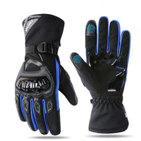 Gants de moto imperméables en cuir thermique avec protection rigide en fibre de carbone pour les motards