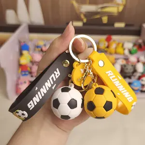 Bóng Đá Bóng Đá Keychain phim hoạt hình dễ thương búp bê Keyring 3D vài túi trang trí móc chìa khóa xe Mặt dây chuyền Phụ kiện trẻ em Quà tặng