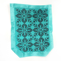 Applique de luxe ethnique africaine brodée au point de croix, thermocollante, 3D, à motif géométrique traditionnel, pour caftan, robe, chapeau et vêtement