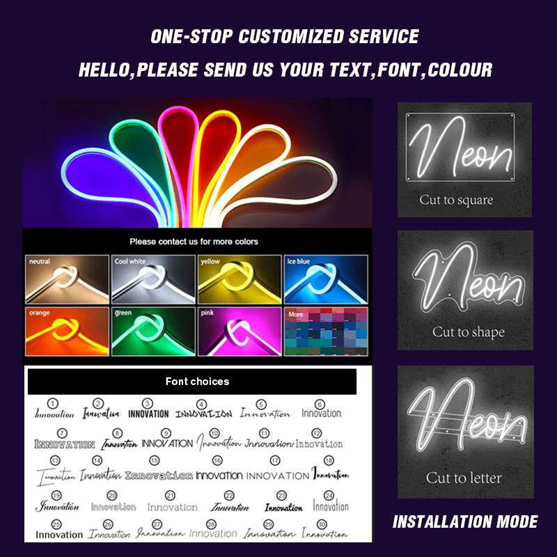 Fast Delivery Custom Led Light Neon Sign NO MOQ Dropshipping for Room Birthday Party Home Wedding Decor Dimmable