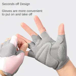 En gros Gants de musculation demi-doigts antidérapants pour hommes et femmes avec support de poignet pour la musculation et les sports de force - Product Image 4