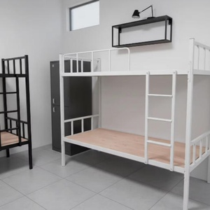 Lit superposé en métal économique pour hôtel et <span class=keywords><strong>appartement</strong></span>, style moderne, design gain de place, montage facile, taille lit double - Product Image 5