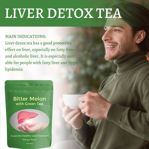 Thé détoxifiant pour le foie à base <span class=keywords><strong>de</strong></span> melon amer, soutien naturel personnalisé pour la santé et la fonction hépatique - Product Image 3