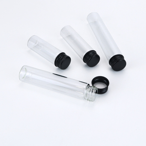 Child-proof 22mm*120mm Glass Conic Clear <b>Tube</b> for King Size 109mm Rolled Cone Storage with Aluminum Screw Lid - Product Image 6