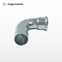 Codo de 90 Grados Tipo B de Acero Inoxidable 304/316L, Tipo M/V, de Ajuste a Presión