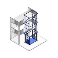 Élévateur de marchandises hydraulique simple de 1 à 20 tonnes avec rail de guidage pour usage en atelier, intérieur/extérieur