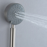 Pommeau de Douche Pressurisé Portable en Acier Inoxydable 304, 3 Jets, Effet Pluie, pour Salle de Bain - Vente en Gros Usine