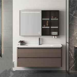 Mobile da Bagno <span class=keywords><strong>in</strong></span> PVC Moderno, Durevole e di Lunga Durata, con Isolamento Idrico e Specchio LED - Product Image 4