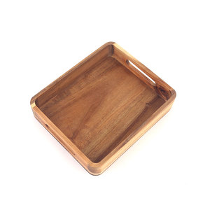 Bandeja de servicio de madera de acacia duradera para decoración del hogar, plato rectangular para servir aperitivos, bandeja de cama, accesorio de mesa de café - Product Image 4