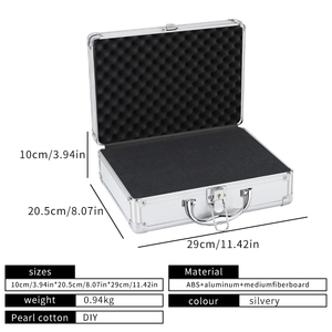 Bạc Matte kết thúc nhôm công cụ lưu trữ trường hợp OEM chất lượng cao khóa trường hợp nhỏ xách tay nhôm công cụ Mang trường hợp - Product Image 6