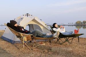 Двухместная палатка из полиэстера, водонепроницаемая, ветрозащитная, из ткани Оксфорд, простая в установке, для кемпинга, походов и путешествий - Product Image 4