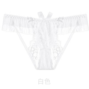 Strings sexy européens et américains avec dos en dentelle ajourée, design sans entrejambe, pas besoin de les enlever, passionnantes et sexy. - Product Image 3