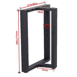 Hot Selling DIY Modern Metal Table Legs Heavy Duty X Dining <b>Rustic</b> Square <b>Desk</b> Kitchen Outdoor Living Room Brackets - Product Image 5
