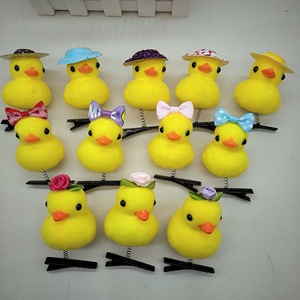 Mini fermagli per capelli cartoni animati divertenti bambini piccoli 3D giallo forcina moda fai da te ragazza peluche accessori per capelli regali per feste - Product Image 3